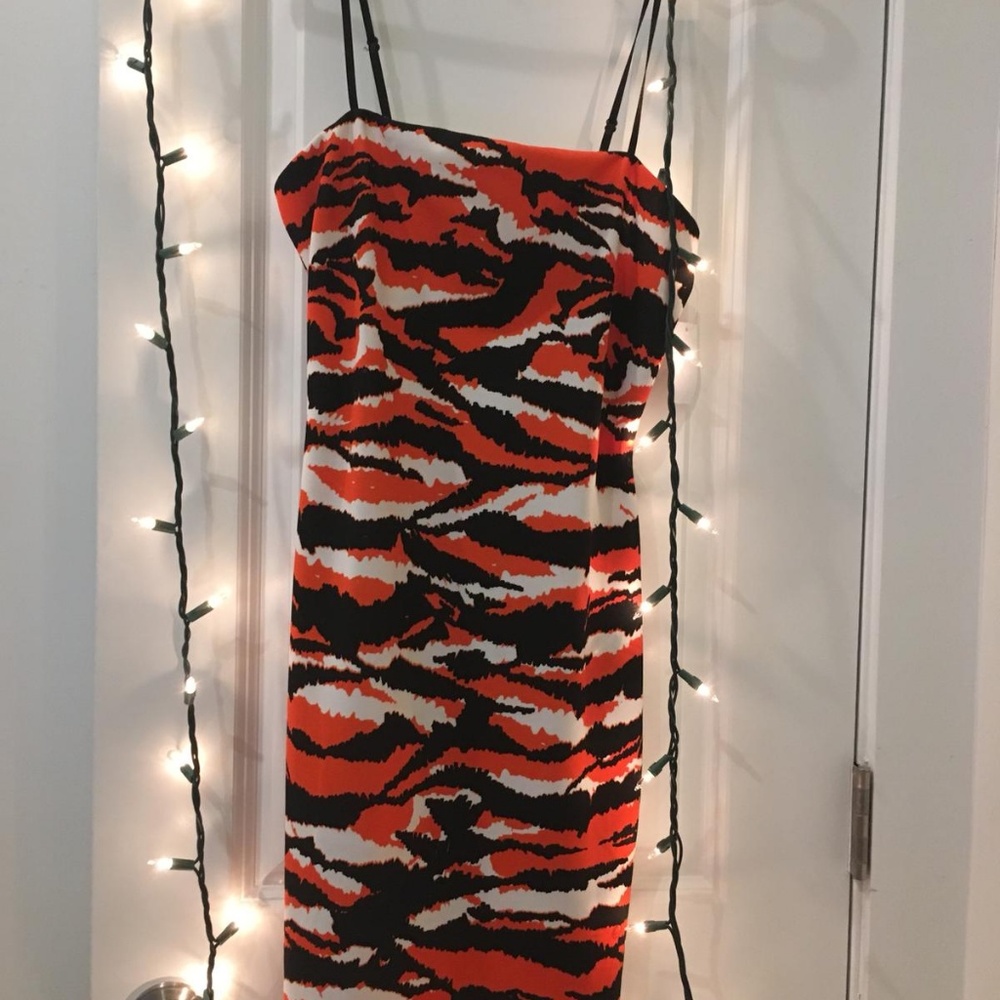 Tiger-print dress